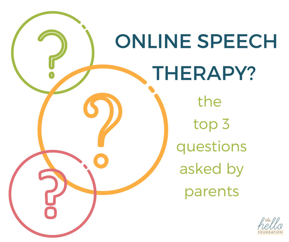questions about online speech therapy