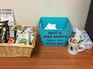 april is joke month box