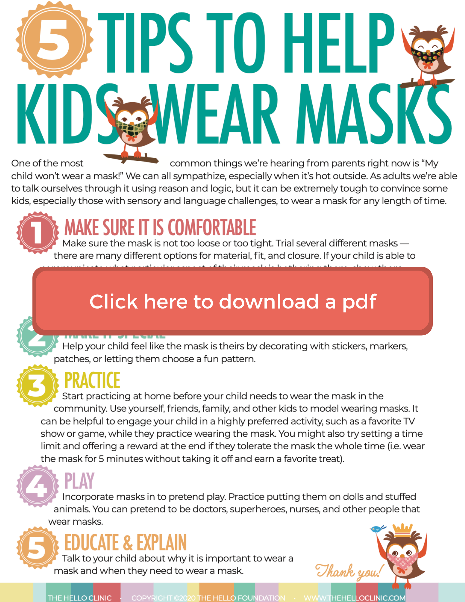 click image to download 5 tips masks pdf