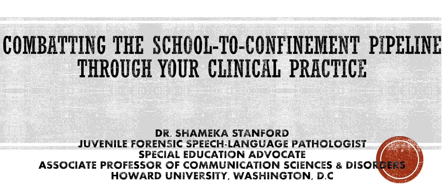 dr shameka stanford combating the school to confinement pipeline through your clinical practice slide