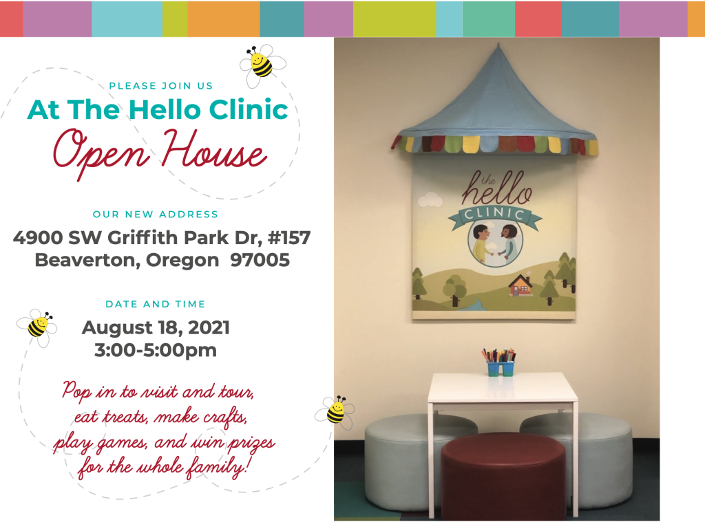 image of open house invitation and clinic interior